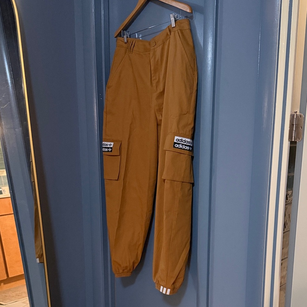 Adidas Women's Brown Cargo Joggers